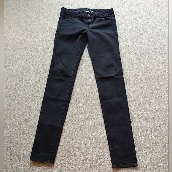8 Long American Eagle Outfitters black jeggings skinny jeans - Picture 2 of 9